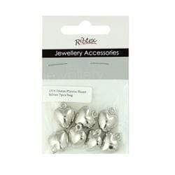 AussieSuperStore Jewellery Making Supplies JF Heart Charms 15x16mm Silver JF Heart Charms 15x16mm Silver | Jewellery Making Accessories 9323823100339 JF572
